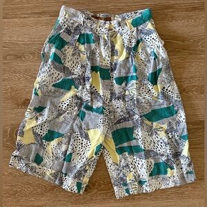 DARYLE ALEXANDER short tiger jungle Vibrant Patterned women Shorts size 6